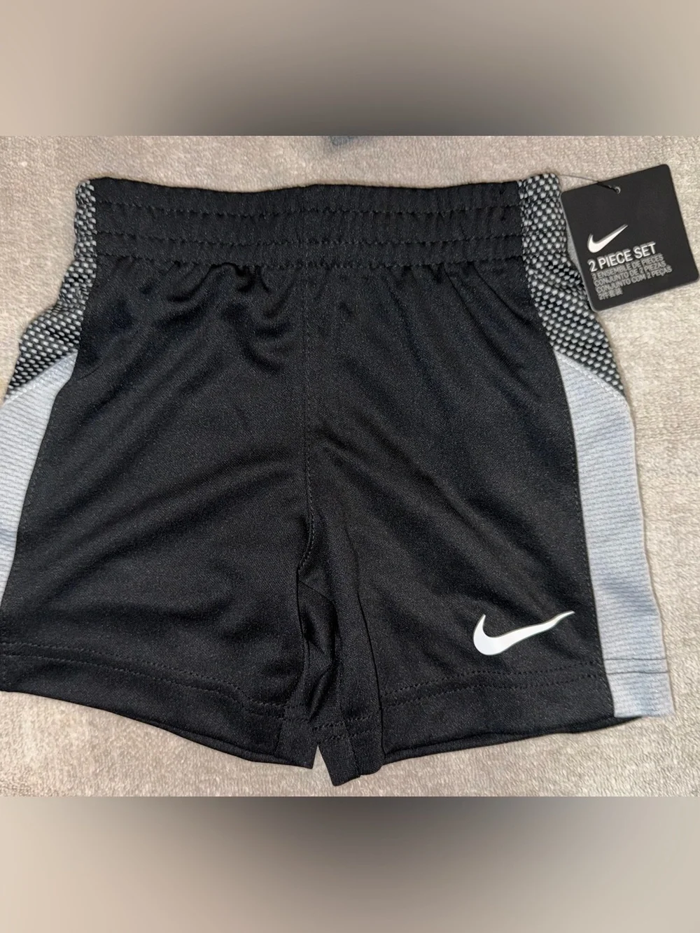 Nike Gray Dri-FIT Tee and Black Athletic Shorts Set